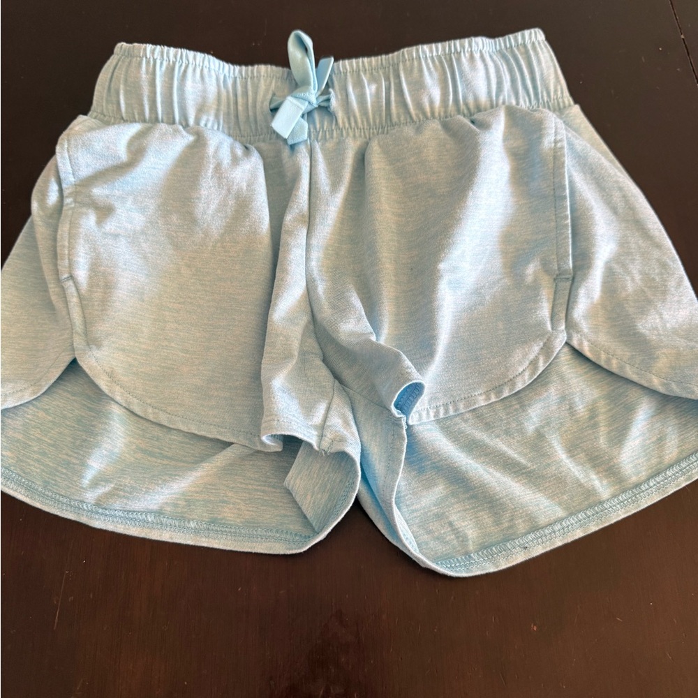 Light Blue Girls Athletic Shorts